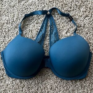 Victoria's Secret Teal Lace Front Closure Bra
